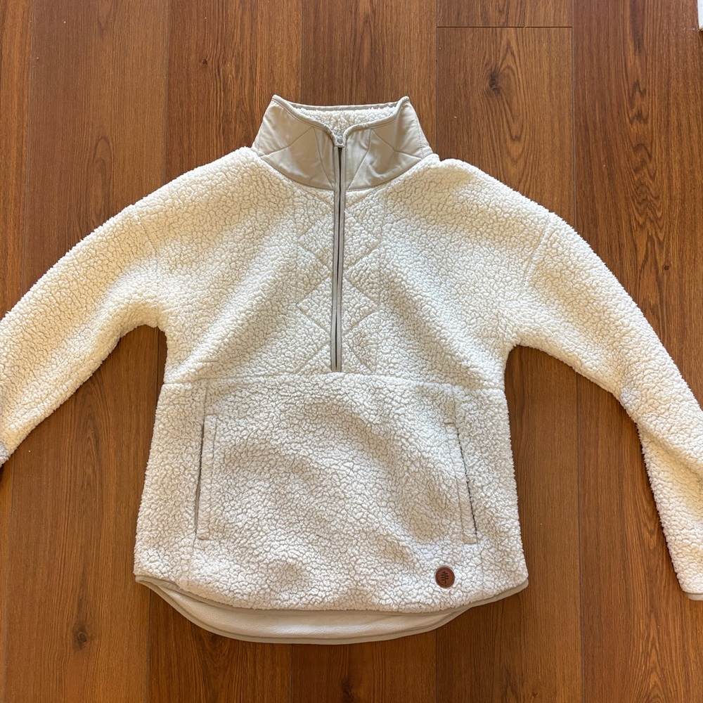 Royal Robbins Cream and Tan Fleece Jacket